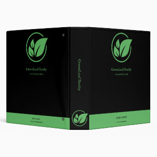 Classeur Green leaf Real estate white Marble custom Busines