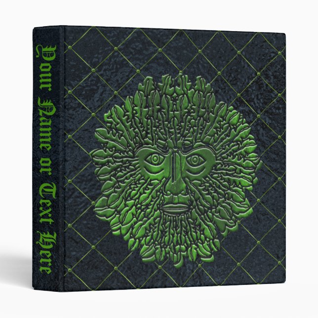 Classeur Green Man Dark Sheen (Devant/Côté)