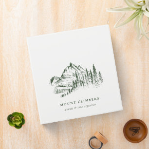 Classeur Green Pine Woods Mountain Sketch Escalade Camping