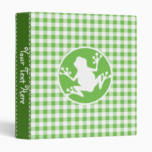 Classeur Grenouille ; En vichy verte