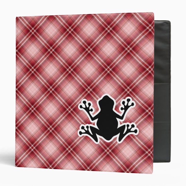 Classeur Grenouille rouge de plaid (Devant/Intérieur)