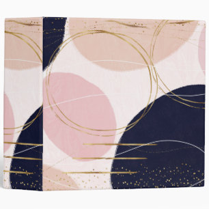 Classeur Grèves et cercles d'or modernes Conception rose m