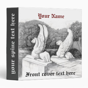 Classeur Griffins sculpté crayon monochrome Art