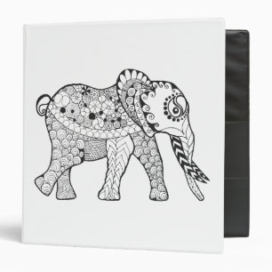 Classeur Griffonnage d'éléphant
