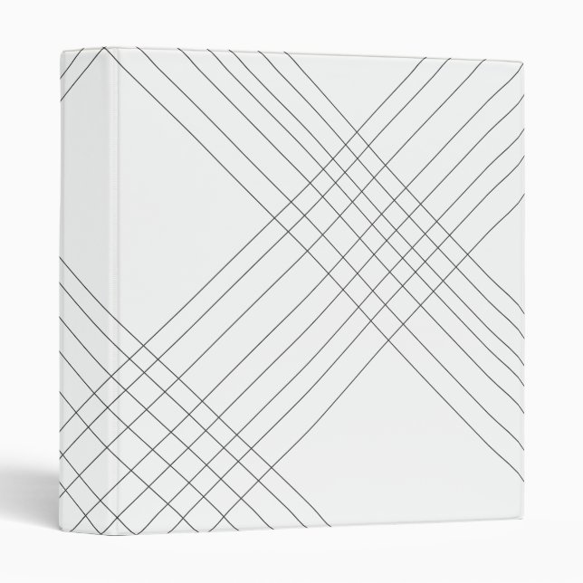 Classeur Grille rayée par noir (Devant/Côté)