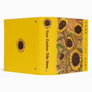 Classeur Grippage fait sur commande d'école de tournesol de