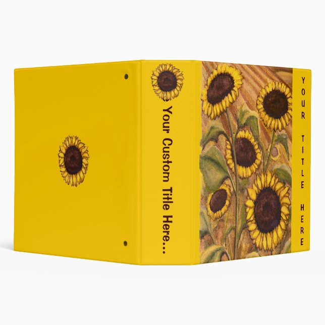 Classeur Grippage fait sur commande d'école de tournesol de (Arrière-plan)