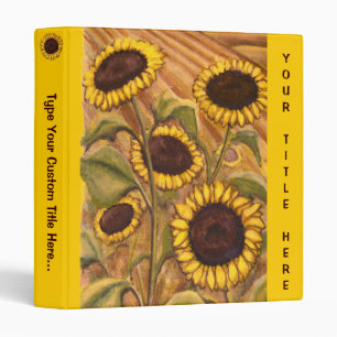 Classeur Grippage fait sur commande d'école de tournesol de