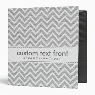 Classeur Gris clair Retro Chevron Motif Lin Texture