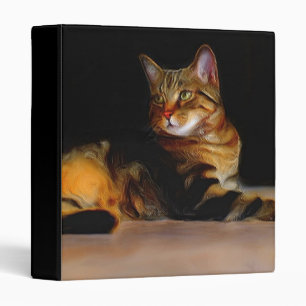 Classeur gris de chat tigré