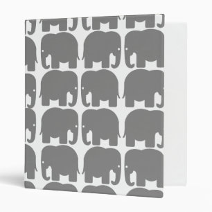 Classeur gris de silhouette d'éléphants