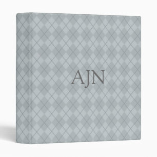 Classeur gris monogramme