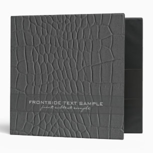 Classeur Gris naturel Faux cuir Imprimer