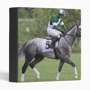 Classeur gris tacheté de cheval de course