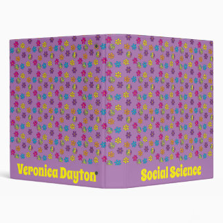 Classeur Groovy Hippie Peace and Flower Shower