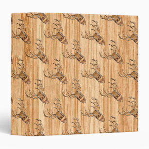 Classeur Grotte blanche Cerf de bois Grain style graphique