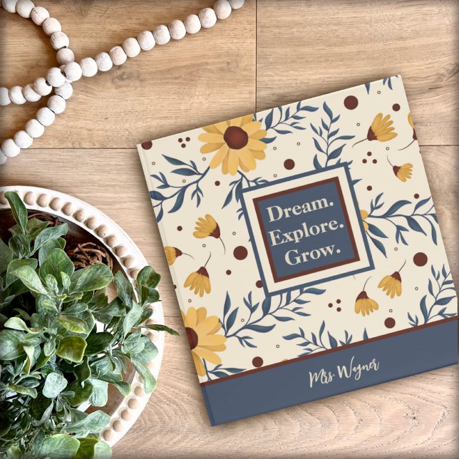 Classeur Groupe de lecture personnalisé Daisy Floral Enseig (Créateur téléchargé)