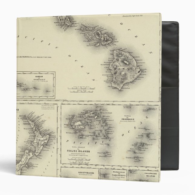 Classeur Groupe Hawaïen Ou Îles Sandwich (Devant/Intérieur)