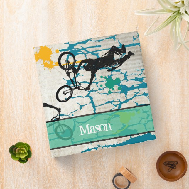 Classeur Grunge BMX Stunt Poster Art Paint Splat (In Situ)