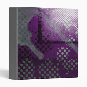 Classeur Grunge Métallisé Violet Abstrait