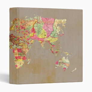 Classeur Grunge World Map Atlas Collage