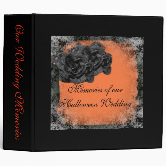 Classeur Guestbook de mariage de Halloween (Devant/Côté)