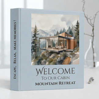 Classeur Guide de bienvenue pour location de vacances bleu
