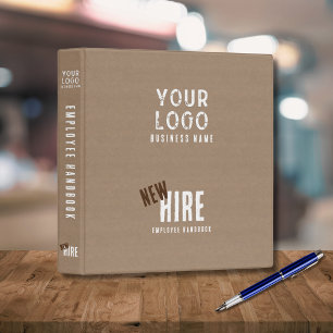 Classeur Guide de l'employé en papier kraft rustique pour l