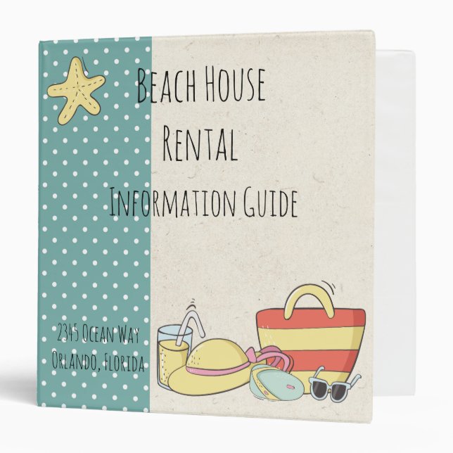 Classeur Guide de location de maisons de vacances à la plag (Devant/Intérieur)