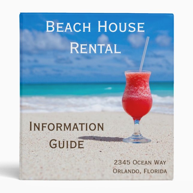 Classeur Guide de location de maisons de vacances à la plag (Devant)