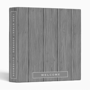 Classeur Guide de location de vacances Planche de bois gri