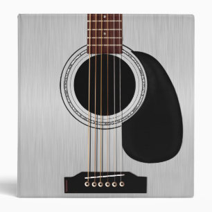 Classeur Guitare acoustique supérieure argentée