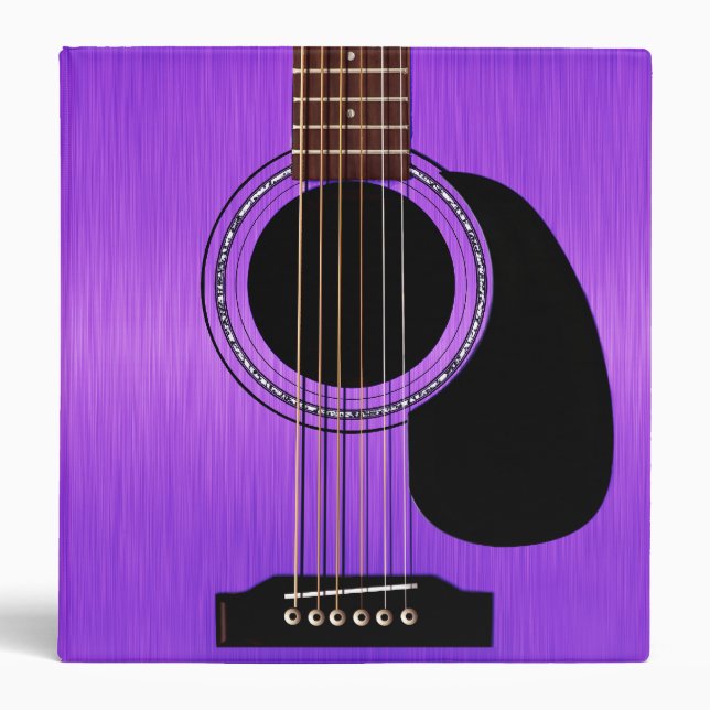 Classeur Guitare acoustique violette (Devant)