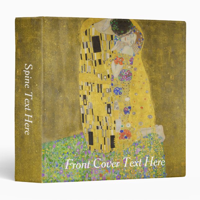 Classeur Gustav Klimt - Le baiser (Devant/Côté)