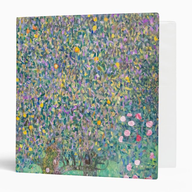Classeur Gustav Klimt - Rosiers sous les arbres (Devant/Intérieur)