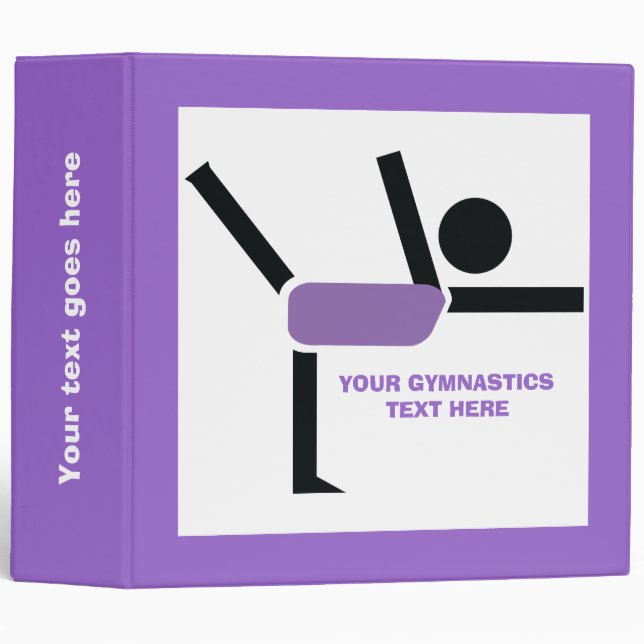 Classeur Gymnastique cadeaux, gymnastique artiste sur mesur (Devant/Côté)