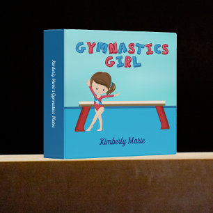Classeur Gymnastique mignonne fille Gymnaste personnalisée