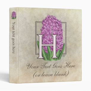Classeur H pour le monogramme de fleur de jacinthe petit