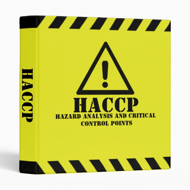 Classeur HACCP jaune (Devant/Côté)