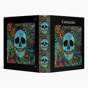 Classeur Halloween Hippie Skull Thunder_cove