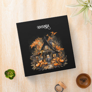 Classeur Halloween Maison hantée avec Citrouilles & Foliage