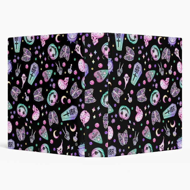 Classeur Halloween pastel gothique apothecaire et cimetière (Arrière-plan)