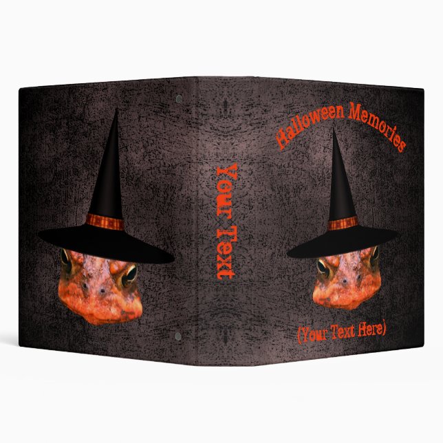 Classeur Halloween Toad Face Witch Casquette Personnalisé (Arrière-plan)