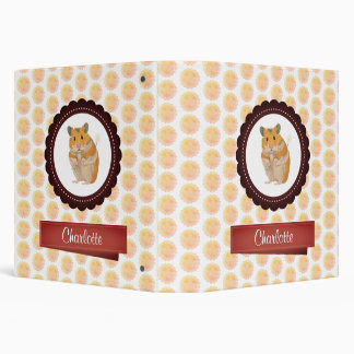 Classeur Hamster de filles rouges et roses