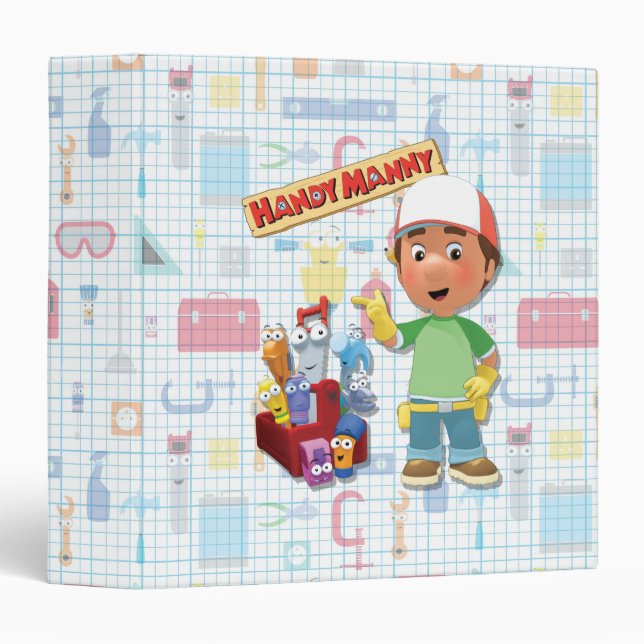 Classeur Handy Manny et ses outils de conversation (Devant/Côté)