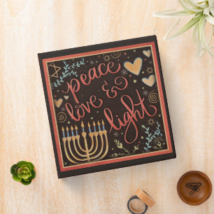 Classeur Hanoukka Peace Love Light Hearts