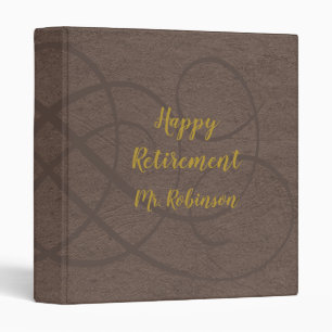 Classeur Happy Retirement élégant faux cuir