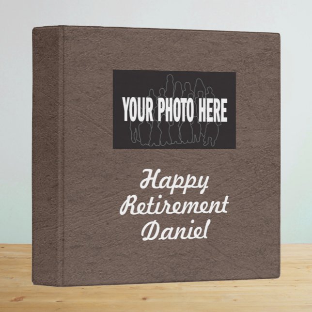 Classeur Happy Retirement personnalisé photo souvenirs scra (Créateur téléchargé)