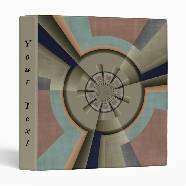 Classeur Harmonie des couleurs Abstraites moderne Texte gra (Devant/Côté)