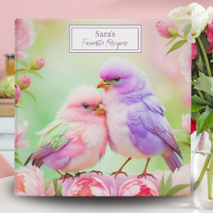 Classeur Harmonie Pastel Personnalisée : Oiseaux Chanteurs
